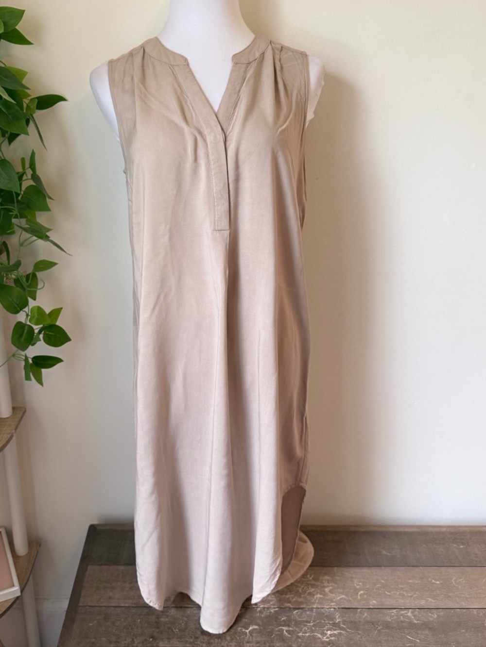 Cupio Neutral Beige Tunic Dress